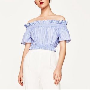 Off the shoulder crop top